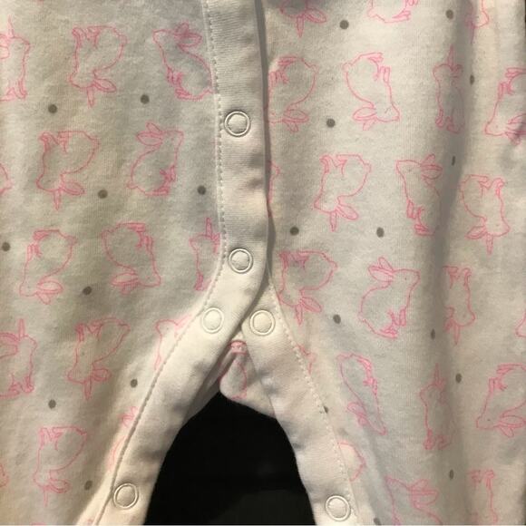 Janie and Jack Easter White and Pink Bunny Onesie, Size 0-3 Months New with Tags - Picture 6 of 10